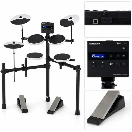 Bateria Eletrônica Roland TD-02K V-Drums Preta