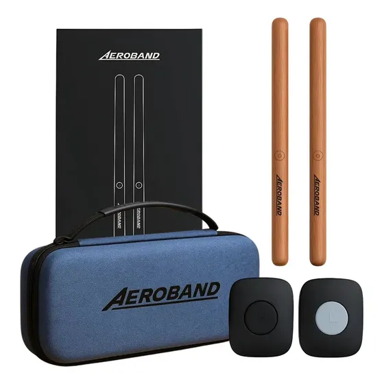 Bateria Eletrônica Portátil Aeroband Pocketdrum 2 Max Sem Fio c/ Pedal Bumbo e Case
