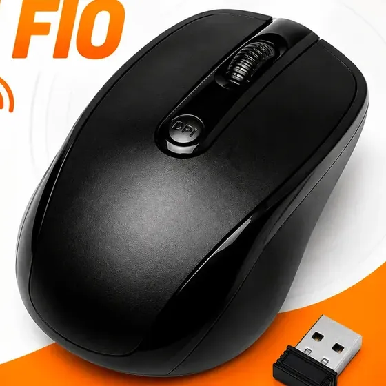 Mouse Sem Fio Sforte Ambidestro para Notebook e Computador
