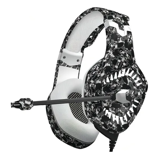 Headset Gamer Profissional Onikuma K1-b Pro Camuflado Cinza