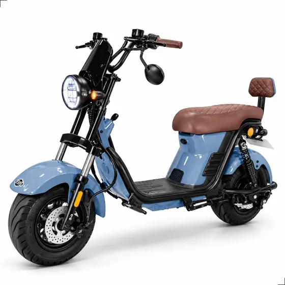 Moto Elétrica Conduzza Vegas 1000W, Bateria Removível 60V de Lítio, Cinza