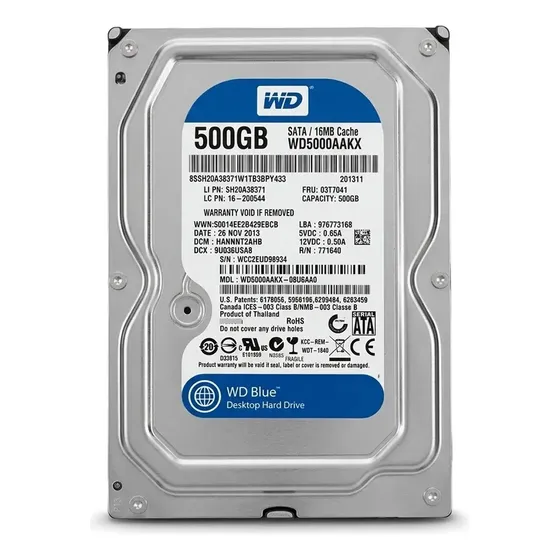 Hd Interno Wd Caviar Blue 500gb 3.5 Sata Iii Wd5000aakx Pc (Recondicionado)