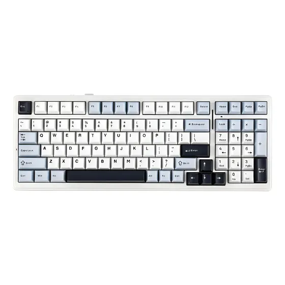 Teclado Mecânico Aula F99 Bluetooth 5.0/2.4ghz Azul Com Nf-e