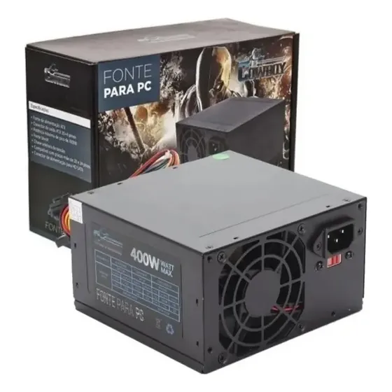 Fonte De Alimentação Para Pc Knup Cowboy Kp-532 400w Preta Cor Preto 110v/220v (bivolt)