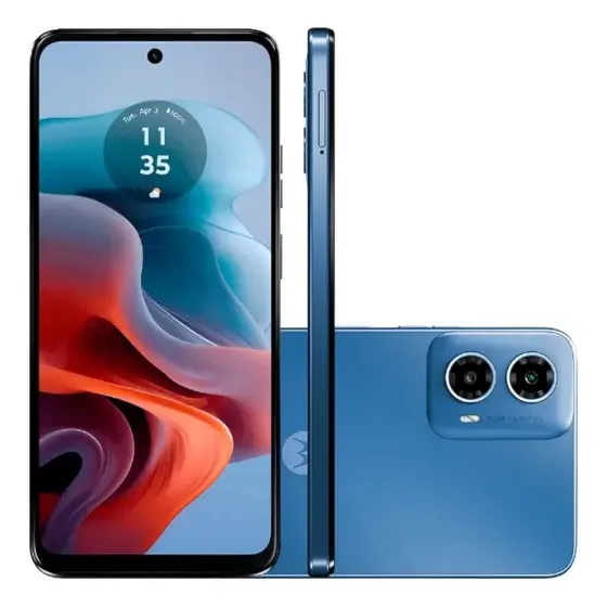 Smartphone Motorola Moto g34 5G - 128GB 4GB RAM + 4GB RAM Boost AI Camera 50MP NFC - Azul