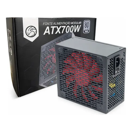 Fonte De Alimentação Modular 80 Plus Silver Para Pc Atx 700w
