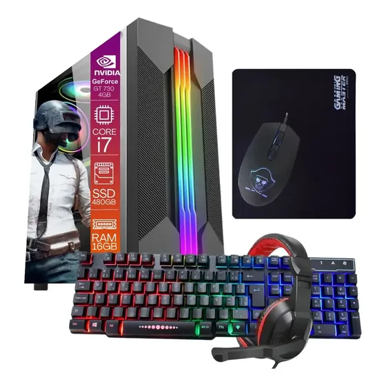 Pc Gamer Completo Intel I7 Wifi Ssd 480gb 16gb Ram Gt730 2gb 480 Gb 16 Gb Gt730 2gb