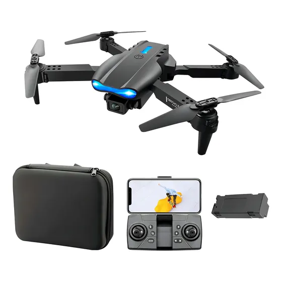 Drone Dobrável Quadcopter Dual Câmera 4k + Bateria Extra