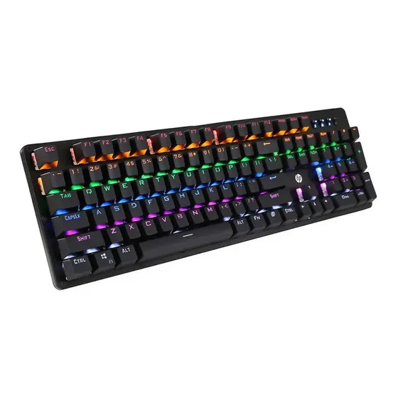 Teclado Mecânico Para Jogadores Hp Gk100 Led Rgb Gamer