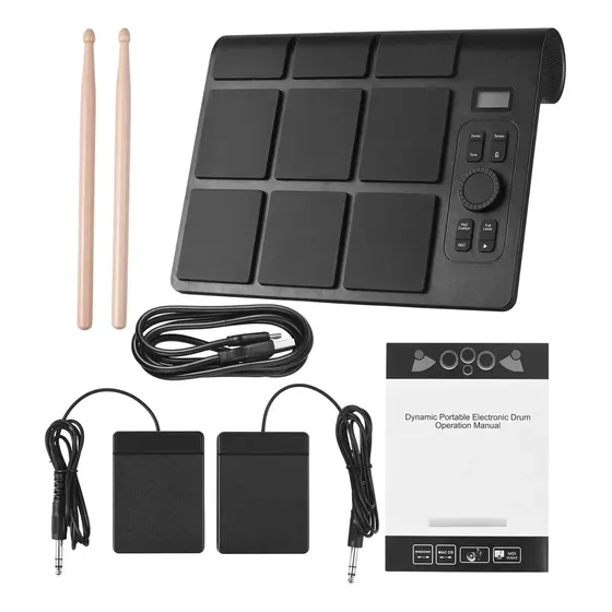 Kit De Bateria Digital Portátil, Jogo Eletrônico De Mesa Cc