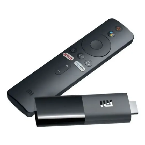 Xiaomi Mi Tv Stick Android TV e controle remoto pretos