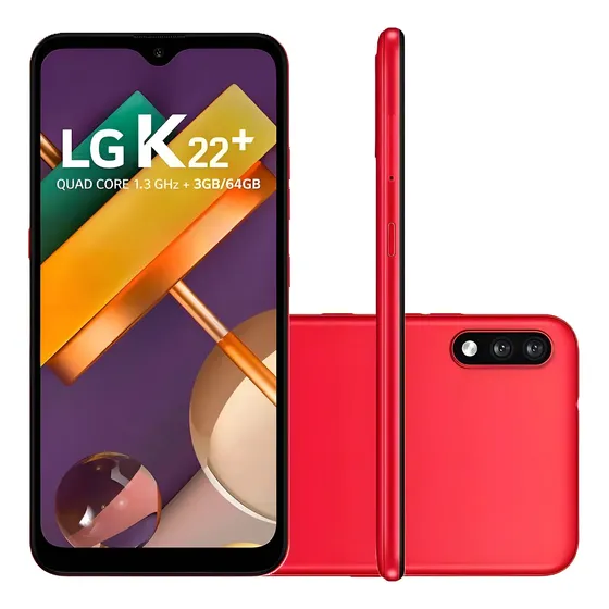 Smartphone K22 Plus Quad-core Tela 6,2'' 64gb 3gb Ram LG Cor Vermelho - Excelente (Recondicionado)