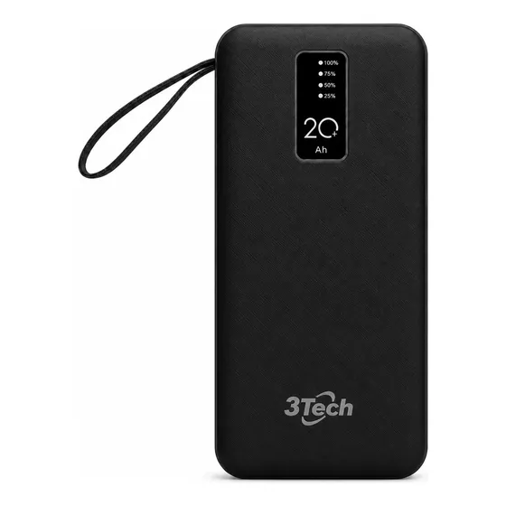 Power Bank Carregador Portátil Com Display 20000mah Cor Pre