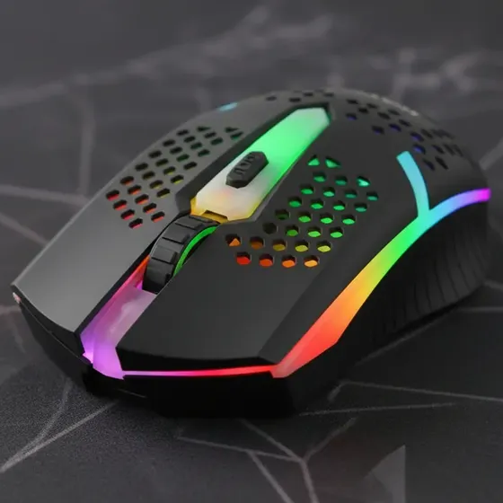 Mouse Gamer Sem Fio 2.4g Bluetooth Recarregável Rgb Hmaston Ms08 Preto