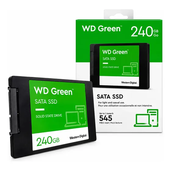 Ssd 240gb Wd Green Sata 3 2.5 Interno Pc E Notebook Rápido