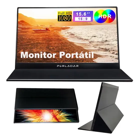 Monitor Gamer Portátil 15.6 1080p Fhd Ips Hdmi Usb Com Capa