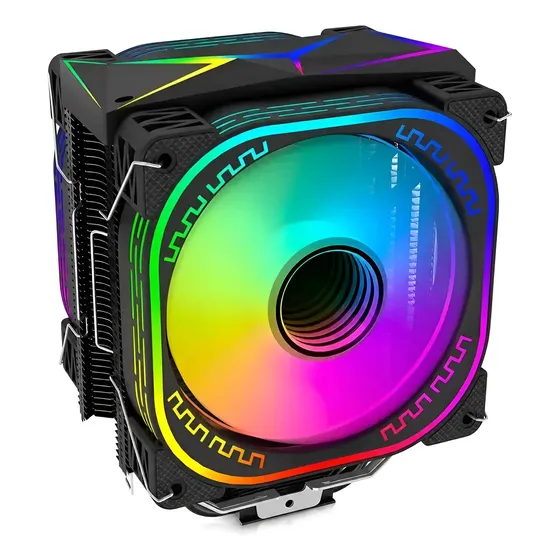 Air Cooler Para Processador Led Rgb Intel Amd Dual Fan Vento