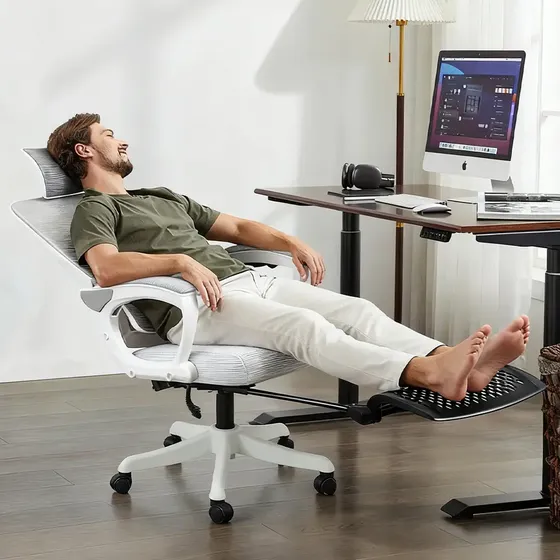 Cadeira De Escritório Ergonômica Com Suporte Lombar Elástico