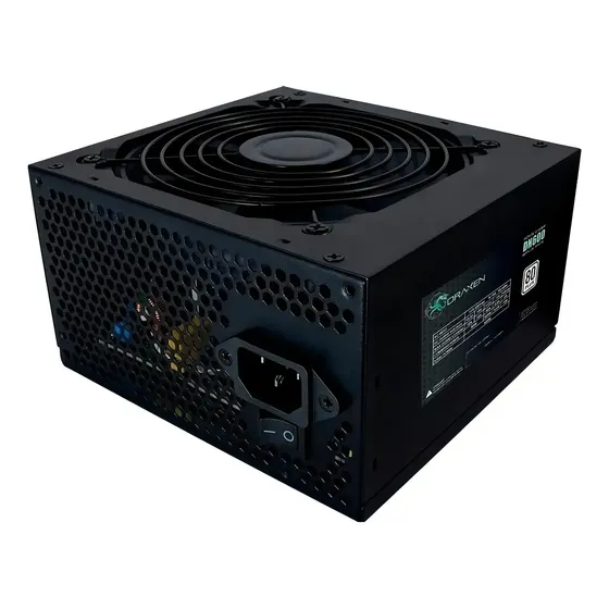 Fonte ATX 600W Draxen DN600 80 Plus White PFC Ativo