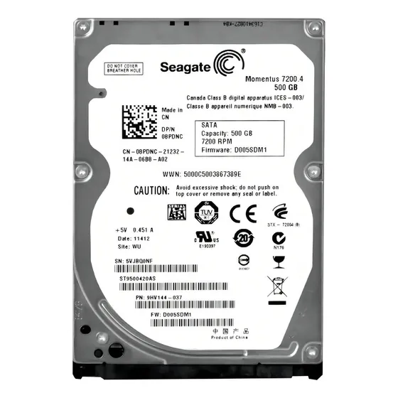 Hd Sata Interno Seagate 500gb 7.2k 2.5 Momentus St9500420as Cor Prateado - Excelente (Recondicionado)