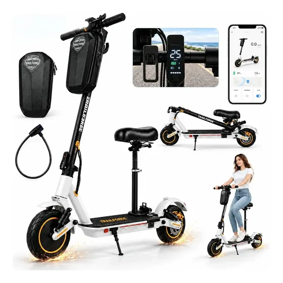 Patinete Elétrico 600w Para Adultos, Com Autonomia De 35 Km