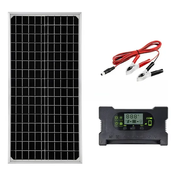 Kit De Painel Solar Monocristalino Portátil 16w Para