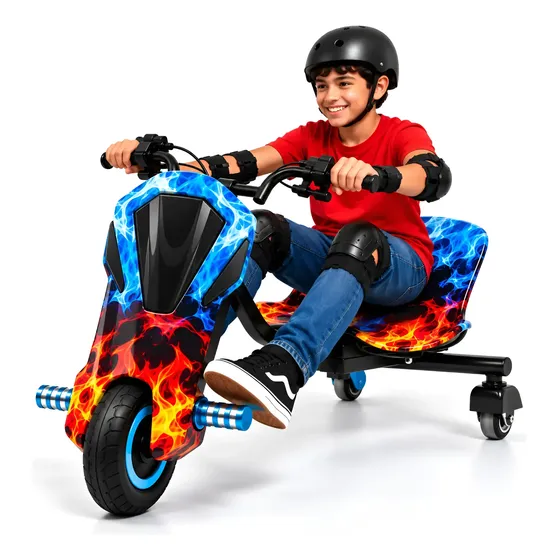 Mini Carro Patinete Drift 3 Rodas 100kg Infantil/adulto Led
