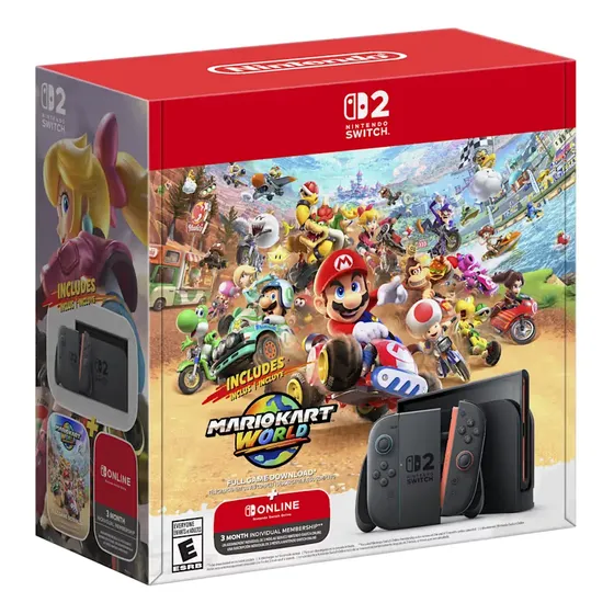 Bundle Nintendo Switch 2 + Mario Kart World Preto Bundle Nintendo Switch 2 + Mario Kart World Preto