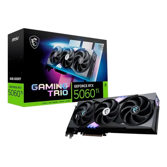 Placa De Vídeo Msi Rtx 5060 Ti Gaming Trio Oc 8gb Gddr7