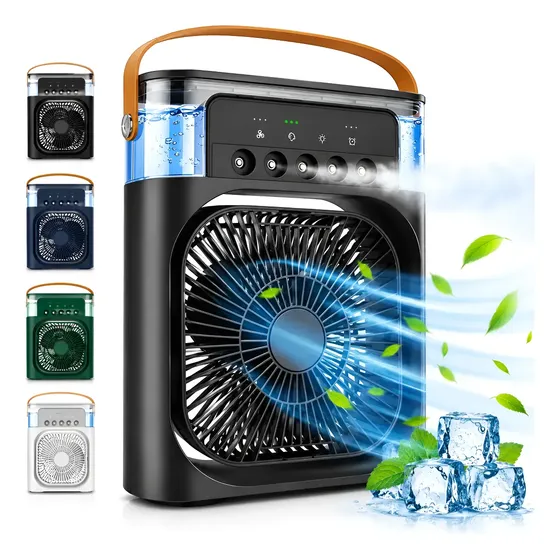 Mini Climatizador Portátil Umidificador Ventilador Água Gelo