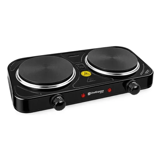 Fogão Elétrico Portátil 2 Bocas Cooktop 2500w Mesa 110v/220v