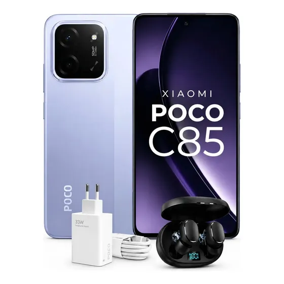 Smartphone Xiaomi Poco C85 256gb 16gb Ram Nfc Lílas + Fone
