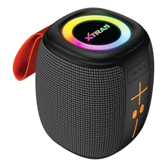Caixa Som Bluetooth Portátil Usb Potente Ipx4 Rgb Caixinha Preta