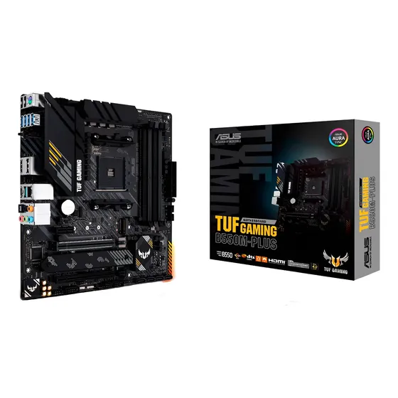 Placa Mãe Asus Tuf Gaming B550m-plus Ddr4 Amd Am4 Matx Rgb Placa Mãe Asus Tuf Gaming B550m-plus Ddr4 Amd Am4 Matx Rgb