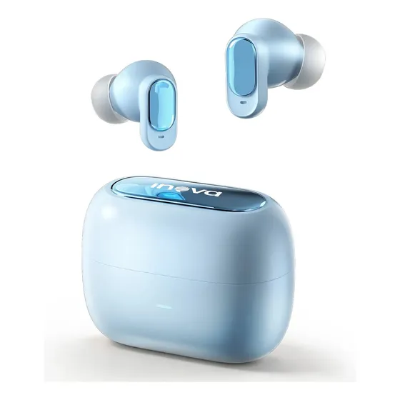 Fone De Ouvido Bluetooth 6.0 Sem Fio Tws In-ear Com Cancelamento de Ruído Ipx 5 Moda Azul
