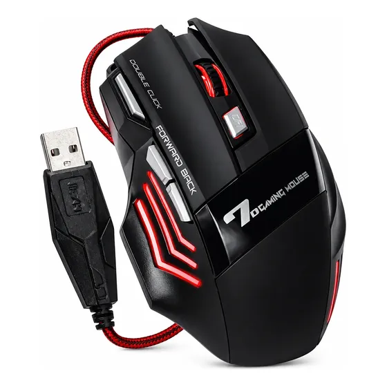 Mouse Gamer X7 Jogos Pc 3200dpi Computador Led 7 Botões Usb