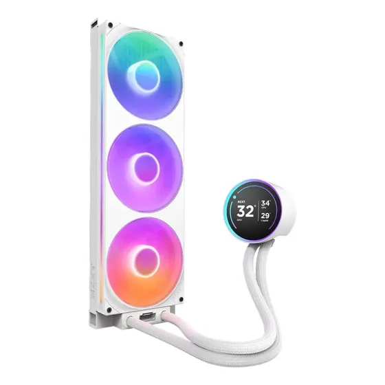 Water Cooler Nzxt Kraken Elite 420 Rgb Branco Com Display Branco