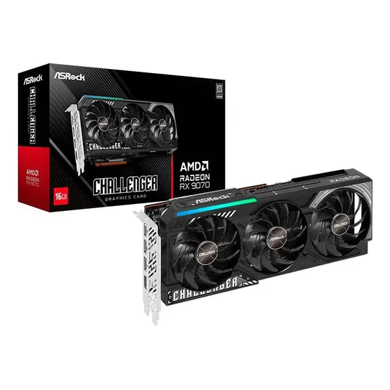 Placa De Vídeo Amd Radeon Rx 9070 Asrock 16gb Gddr6
