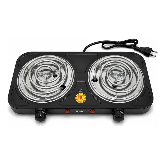 Fogão Fogareiro Elétrico Portátil 2 Bocas 2000w 127v Cooktop