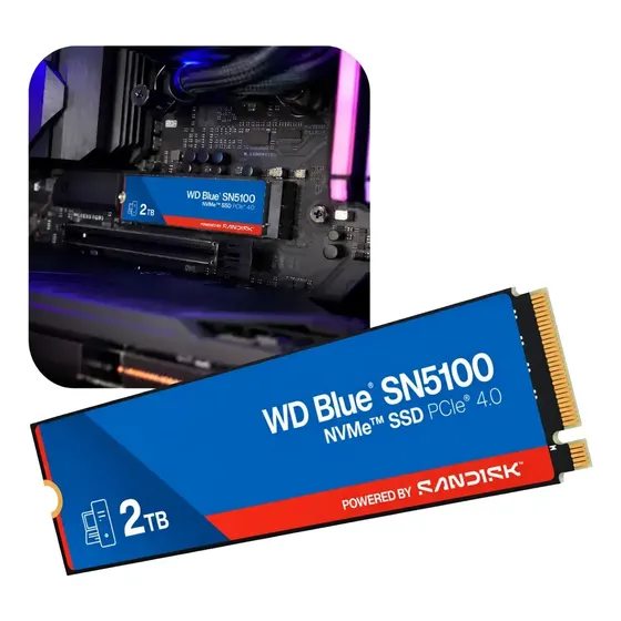 Ssd Sandisk Wd Blue Sn5100 2tb Nvme M.2 2280 Pcie Gen4