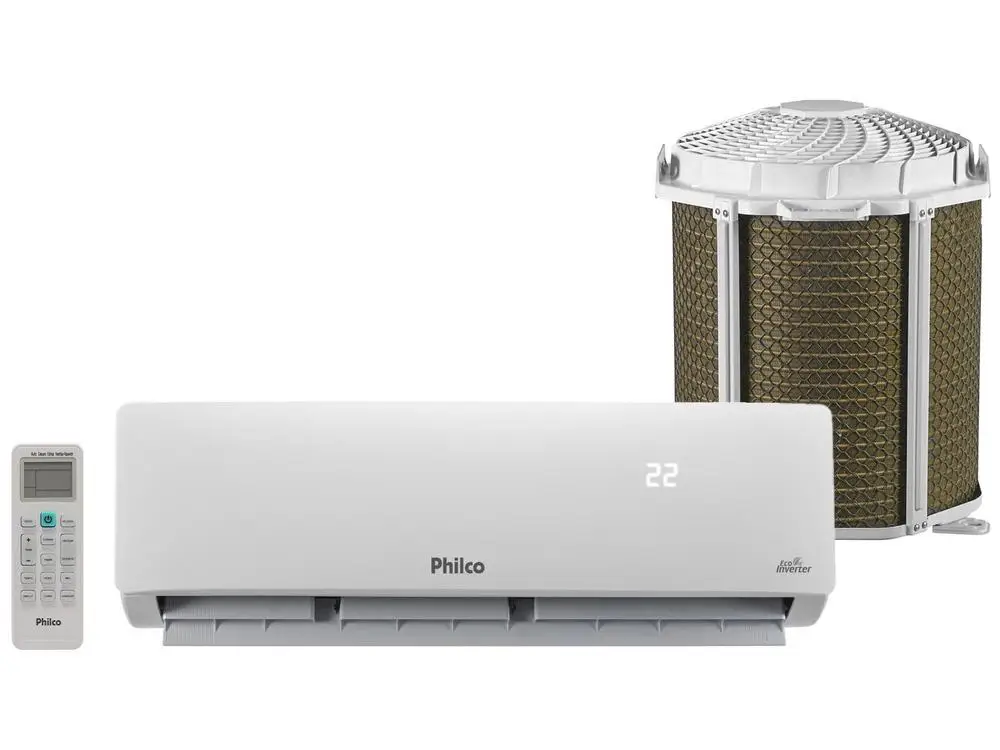 Ar-condicionado Split 12.000 BTUs Philco Eco Inverter Quente e Frio PAC12QC - 220V Ar-condicionado Split 12.000 BTUs Philco Eco Inverter Quente e Frio PAC12QC - 220V