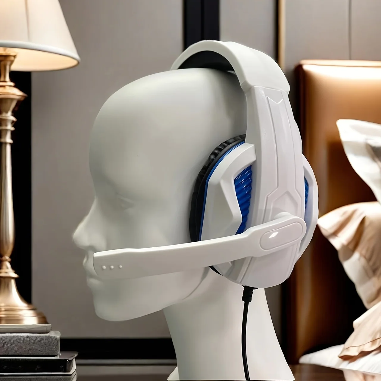 Fones de ouvido intra-auriculares para jogos H4 com microfone, fone de ouvido com graves profundos para PC, laptop, música