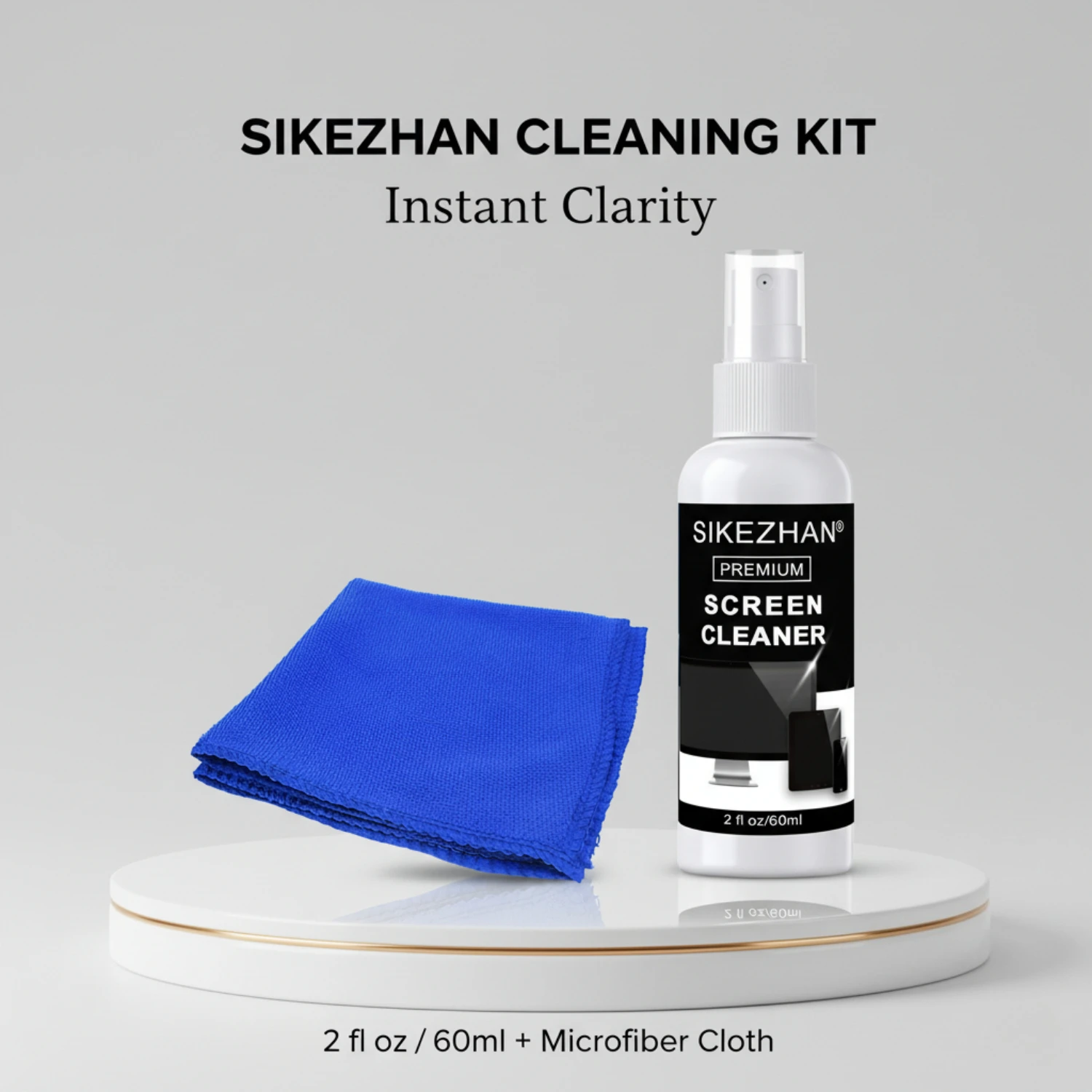 Kit de spray para limpeza de tela sem riscos e pano de microfibra para smart tv lcd led monitor oled laptop tablet ipad limpeza de carro 60ml Kit de spray para limpeza de tela sem riscos e pano de microfibra para smart tv lcd led monitor oled laptop tablet ipad limpeza de carro 60ml