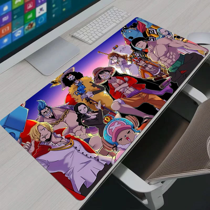 Mouse pad notbook gamer teclado grande antiderrapante borracha computador tapete japão anime uma peça tapete de mesa pc gamer mousepad presentes