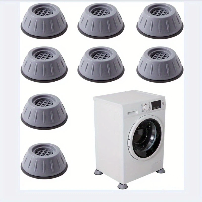 8/4 Peças de Almofadas Antivibração para Máquina de Lavar, Elevadores de Base, Pés de Geladeira à Prova de Umidade, Capas de Absorção de Choque