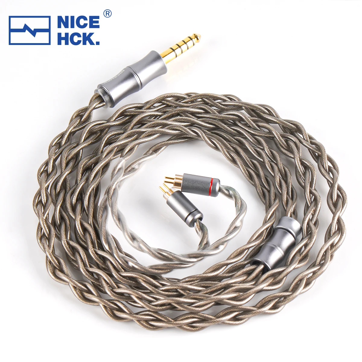 Cabo HiFi NICEHCK AshSky 6N Prateado 7N OCC+7N OCC para Substituição de Fone de Ouvido 0.78mm 2Pin/QDC para Monarch MK4 Mystic 8 NX8 IEM