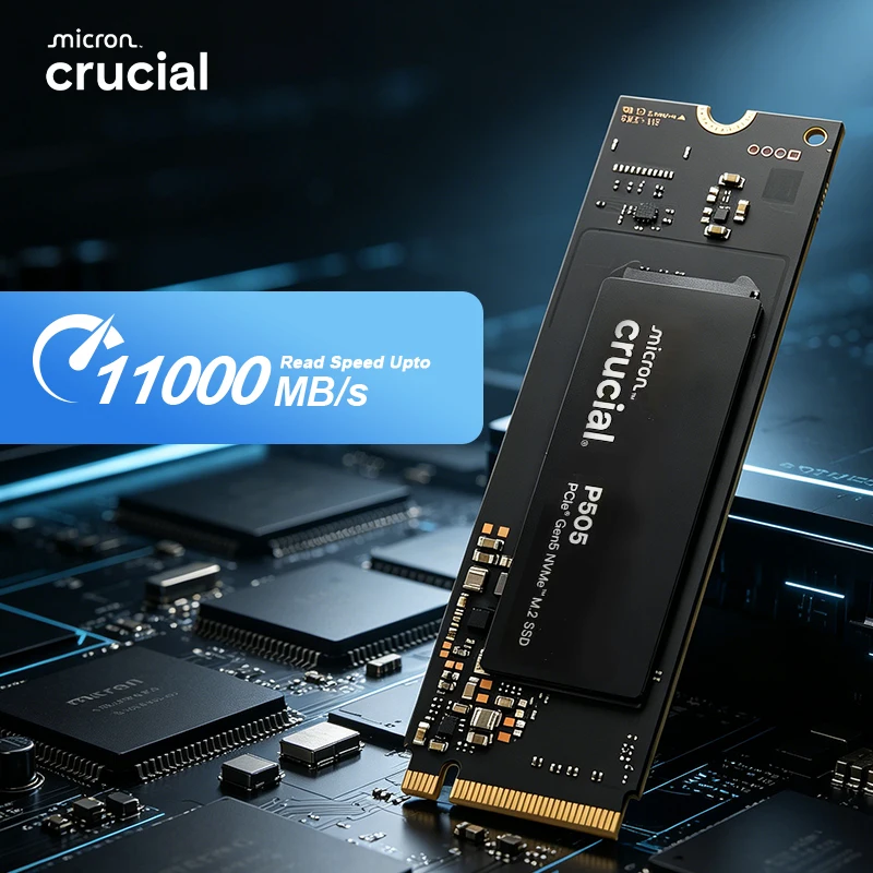 SSD Crucial P505 2TB PCIe 5.0 NVMe M.2 2280 Unidade de Estado Sólido Interna QLC Compatível com Laptop e Desktop para PC Gamer (Pacote OEM)
