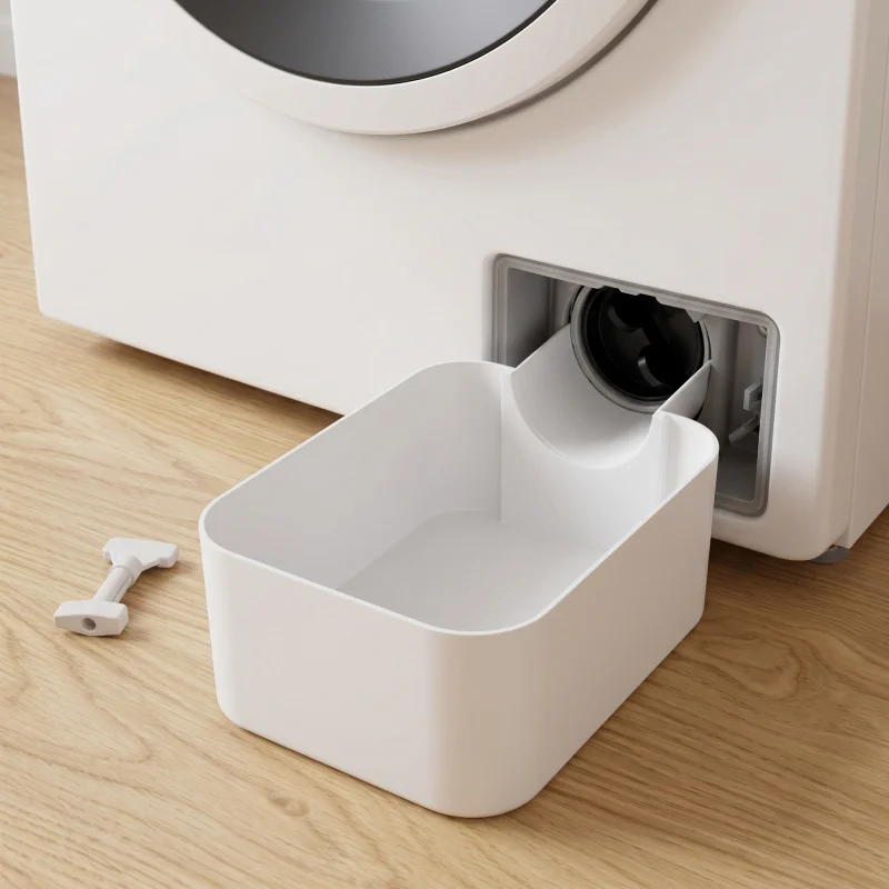 Bandeja Coletora de Água para Máquina de Lavar Roupa (1 Unidade) - Bandeja de Drenagem com Filtro para Resíduos e Funil de Retenção de Água