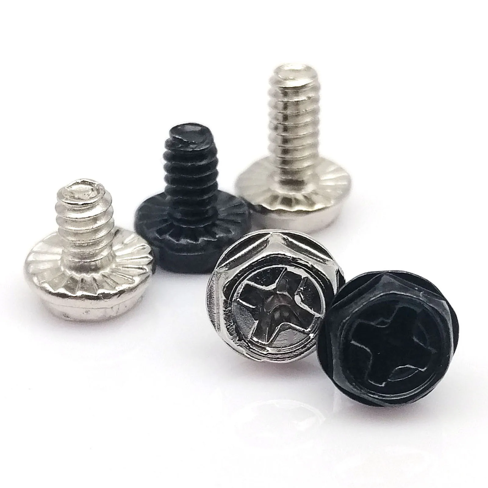 100 unidades preto prata 6 # -32x5/6/8mm caixa de pc fonte de alimentação psu disco rígido placa-mãe phillips cabeça montagem parafuso de fixação diy computador b