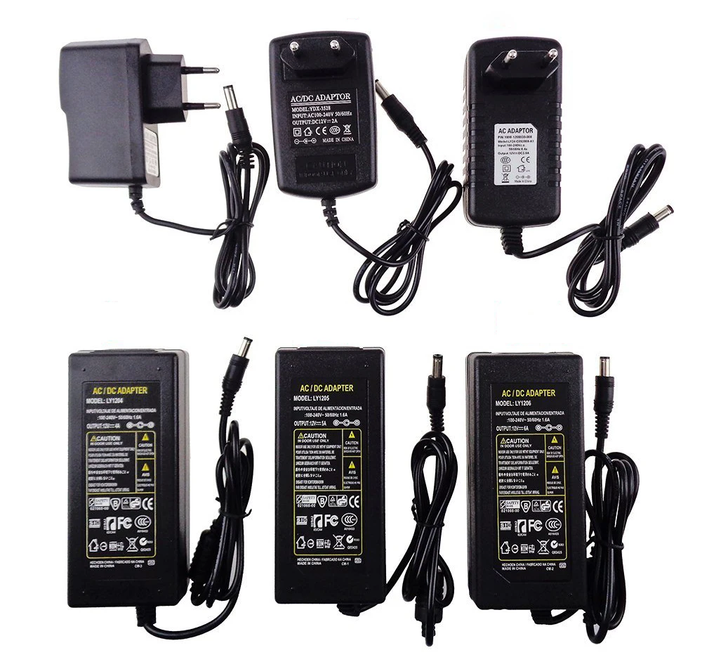 Adaptador de fonte de alimentação ac dc 24 v, com led 24 v, 1a, 2a, 3a, 5a, a, 7, 7, 8, 10, ac/dc, vol, 24 v